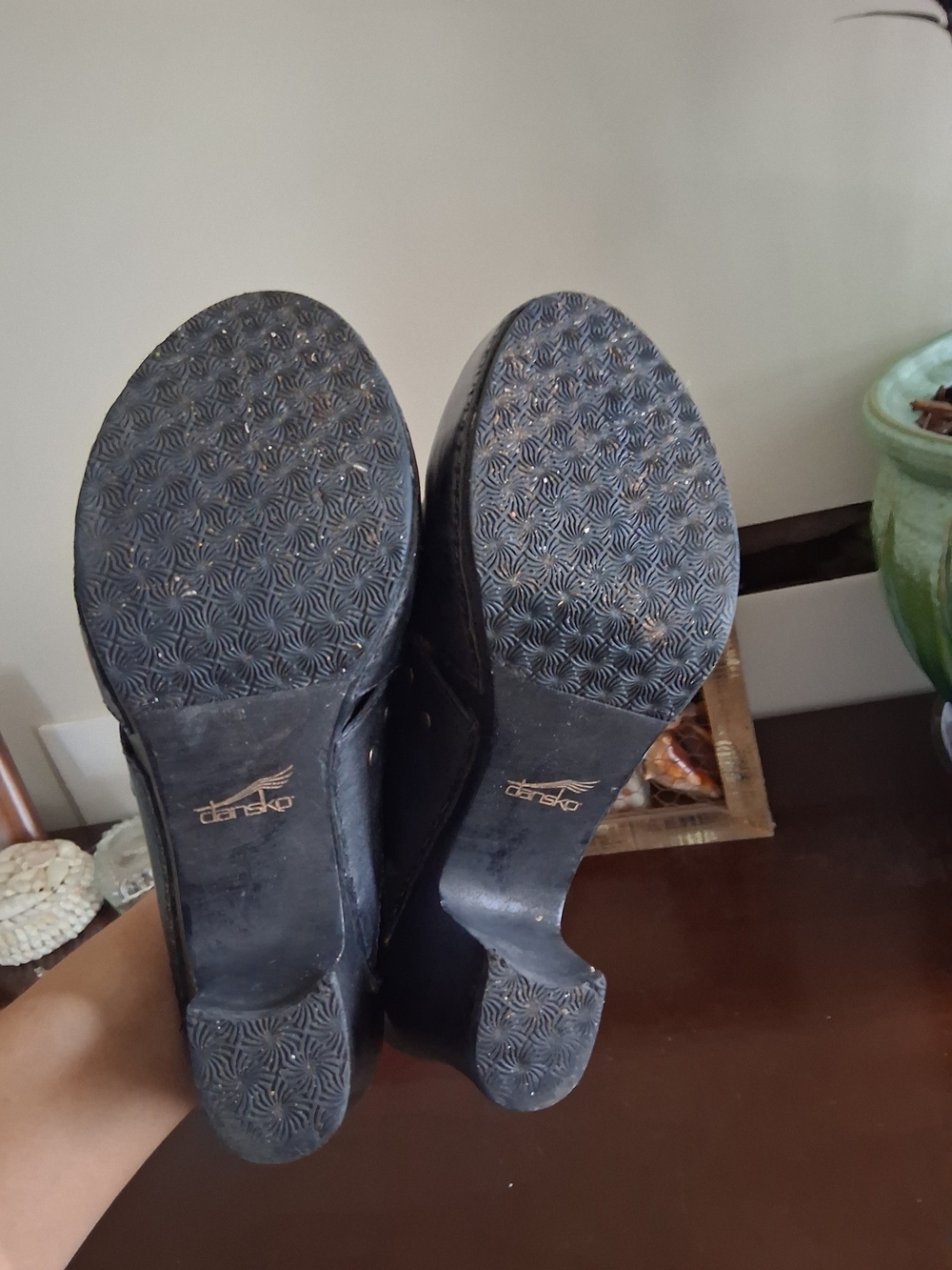 Dansko Women's Black Leather Studded Clog - Picture 3 of 6